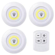 Kit 3 luminárias LED com controle remoto