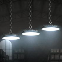 Kit 3 Luminarias Led Industrial 150w 6500K 220v Ip65 Preto Cod: ALUT010013-3 Alut By Avant