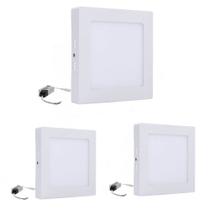 Kit 3 Luminárias Led Plafon 24w/6500K Sobrepor Teto 28x28cm