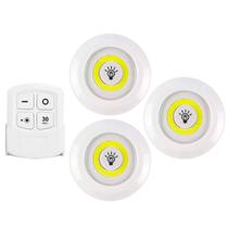 Kit 3 Luminárias Led Spot Portáteis Sem Fio + Controle