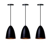Kit 3 Lustres Pendente Interno Balcão Bala P Kit 3 Lustres Pendente Interno Balcão Bala P
