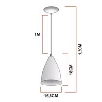 Kit 3 Lustres Pendentes Modelo Vegas Luxo Cinza Com Branco