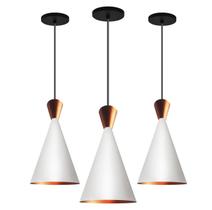 Kit 3 Lustres Pendentes Tom Dixon Branco New City Kit 3 Lustres Pendentes Tom Dixon Branco New City