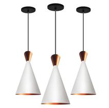 Kit 3 Lustres Pendentes Tom Dixon Branco New City