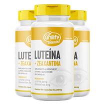 Kit 3 Luteína 20mg + Zeaxantina 3mg 60 Cápsulas - Unilife Vitamins