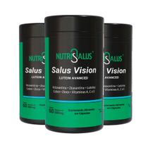 kit 3 Luteína, Zeaxantina, Astaxantina, Complexo com Vitaminas A, C, E, Zinco, Cobre, 60 Cápsulas Salus Vision Nutri Salus kit 3 Luteína, Zeaxantina, Astaxantina, Complexo com Vitaminas A, C, E, Zinco, Cobre, 60 Cápsulas Salus Vision Nutri Salus