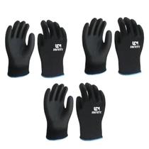Kit 3 Luva de segurança Multi tátil black Tricotada com PU Montagem Mecanico Antiestática Kit 3 Luva de segurança Multi tátil black Tricotada com PU Montagem Mecanico Antiestática