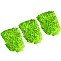 Kit 3 Luvas De Microfibra Lavar Carro E Limpeza Doméstica