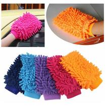 kit 3 Luvas em Microfibra Lavar Carro Limpeza Multiuso Ultra Absorvente