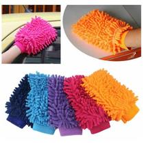 kit 3 Luvas em Microfibra Lavar Carro Limpeza Ultra Absorvente Multiuso