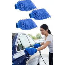Kit 3 Luvas Microfibra P/ Lavagem Automotiva - Sem Riscos!