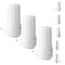 Kit 3 Luzes Noturnas De Tomada Com Iluminação Suave Ideal Para Quartos E Corredores
