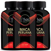 Kit 3 Ma ca Perua na Vermelha Premium 500 mg 120 Cáps Ethos Nutrition Kit 3 Ma ca Perua na Vermelha Premium 500 mg 120 Cáps Ethos Nutrition