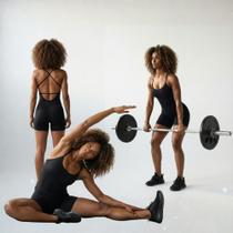 Kit 3 macaquinho alcinha leve, flexível e confortável para academia e exercícios P ao GG