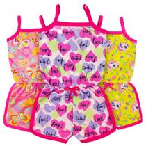kit 3 macaquinho infantil menina estampado tecido leve verão macacão bebe kit 3 macaquinho infantil menina estampado tecido leve verão macacão bebe