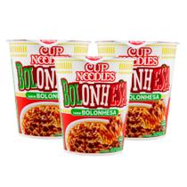 Kit 3 Macarrão Instantâneo Cup Noodles Sabor Bolonhesa 72g