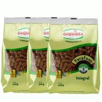Kit 3 Macarrão Integral Parafuso Orquídea Pacote 500g