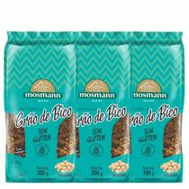 Kit 3 Macarrão Parafuso Integral Grão De Bico Mosmann 300g