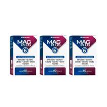 Kit 3 Mag Plus 6 Alto Teor De Magnésio 60 Cápsulas Herbamed