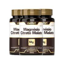 KIT 3 Magnésio Citrato Malato 60 Capsulas Melfort