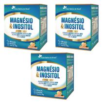 Kit 3 Magnésio e Inositol + Associações Sabor Pink Lemonade 3x20 sachês Flora Nativa do Brasil