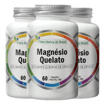 Kit 3 Magnésio Quelato 180 Cápsulas