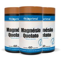 Kit 3 Magnésio Quelato Concentrado 60 Cápsulas Fitoprime Kit 3 Magnésio Quelato Concentrado 60 Cápsulas Fitoprime