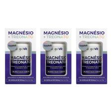 Kit 3 Magnésio Treonato 500mg 60 Cápsulas - Good Vit