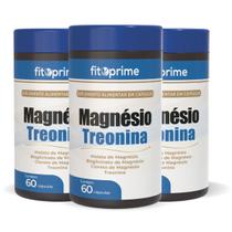 Kit 3 Magnésio Treonina com Blend de Magnésios e Treonina 500mg 60 Cápsulas Fitoprime Kit 3 Magnésio Treonina com Blend de Magnésios e Treonina 500mg 60 Cápsulas Fitoprime