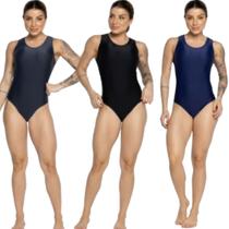 KIT 3 Maiô Natação Costa Nua Tradicional Performance Vekyo Básico Roupa Para Piscina Moda Praia