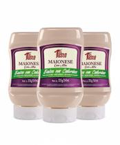 Kit 3 maionese com alho 335g sauldavel e saboroso zero aç