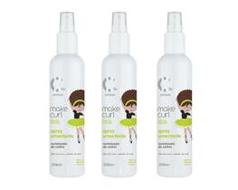 Kit 3 Make Curl Kids Spray Umectante Hidratação Amavia 200ml