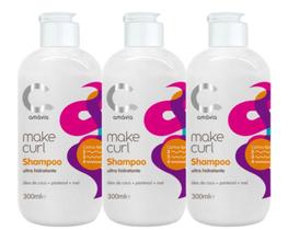 Kit 3 Make Curl Shampoo Ultra Hidratação Amavia Cabelo 300ml Kit 3 Make Curl Shampoo Ultra Hidratação Amavia Cabelo 300ml