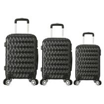 Kit 3 Mala de Viagem Bordo Padrão ANAC P+, Média e Grande