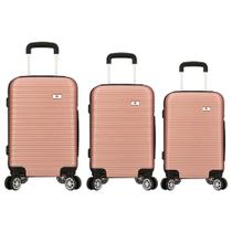 - Kit 3 Mala de Viagem Bordo PP Padrão ANAC, Média e Grande