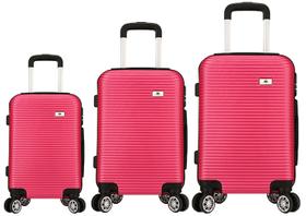 Kit 3 Mala de Viagem Bordo PP Padrão ANAC, Média e Grande