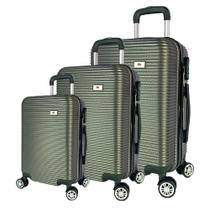 Kit 3 Mala De Viagem Eagle Bordo, Média E Grande C/ Rodinhas 360º