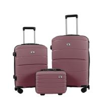Kit 3 Mala e Frasqueira De Viagem 14 20 24 Polegadas 10Kg e 23Kg Bordo Despacho P2 Polipropileno