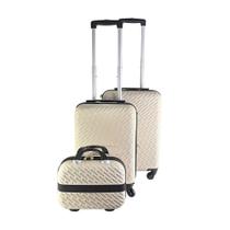 Kit 3 Malas De Viagem Bege Com Alça Telescópica Com Cadeado Kit 3 Malas De Viagem Bege Com Alça Telescópica Com Cadeado