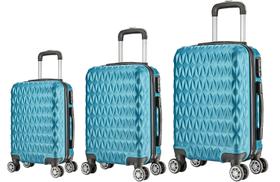 Kit 3 Malas De Viagem Bordo, Média e Grande Em Abs C/ Rodinhas 360º Kit 3 Malas De Viagem Bordo, Média e Grande Em Abs C/ Rodinhas 360º