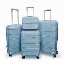 Kit 3 Malas de Viagem Premium PP LockAntifurto + Necessaire -