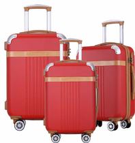 Kit 3 Malas Viagem Pmg Expansivas Tsa 8 Rodas 360 - Bordô