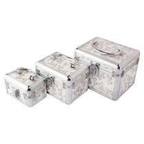 Kit 3 Maletas De Metal Sortido - C3b CB1383