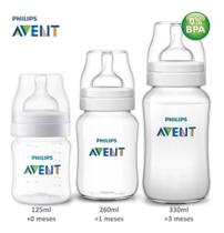 Kit 3 Mamadeira Clássica Anticólicc 125/260/330ml Avent