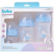 Kit 3 Mamadeira EASY FLOW Nuvem Azul 120ML/270ML/330ML Anticolica Buba Kit 3 Mamadeira EASY FLOW Nuvem Azul 120ML/270ML/330ML Anticolica Buba