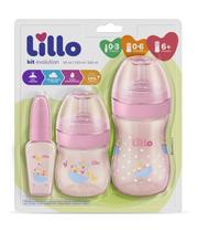 Kit 3 Mamadeira Lillo Evolution Primeiros Passos 50/150/240ml Bico de Silicone