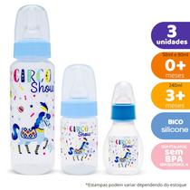 Kit 3 Mamadeiras 240 80 E 50 Ml Bico De Silicone Lolly Nenny