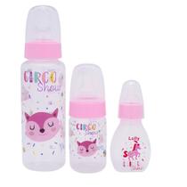 Kit 3 Mamadeiras 240 80 E 50 Ml Bico De Silicone Lolly Nenny