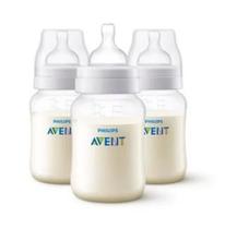 Kit 3 Mamadeiras 260ml Avent Philips Clássica Transparente