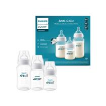 KIT 3 Mamadeiras Anti-Colic 125/206/330ML - Avent